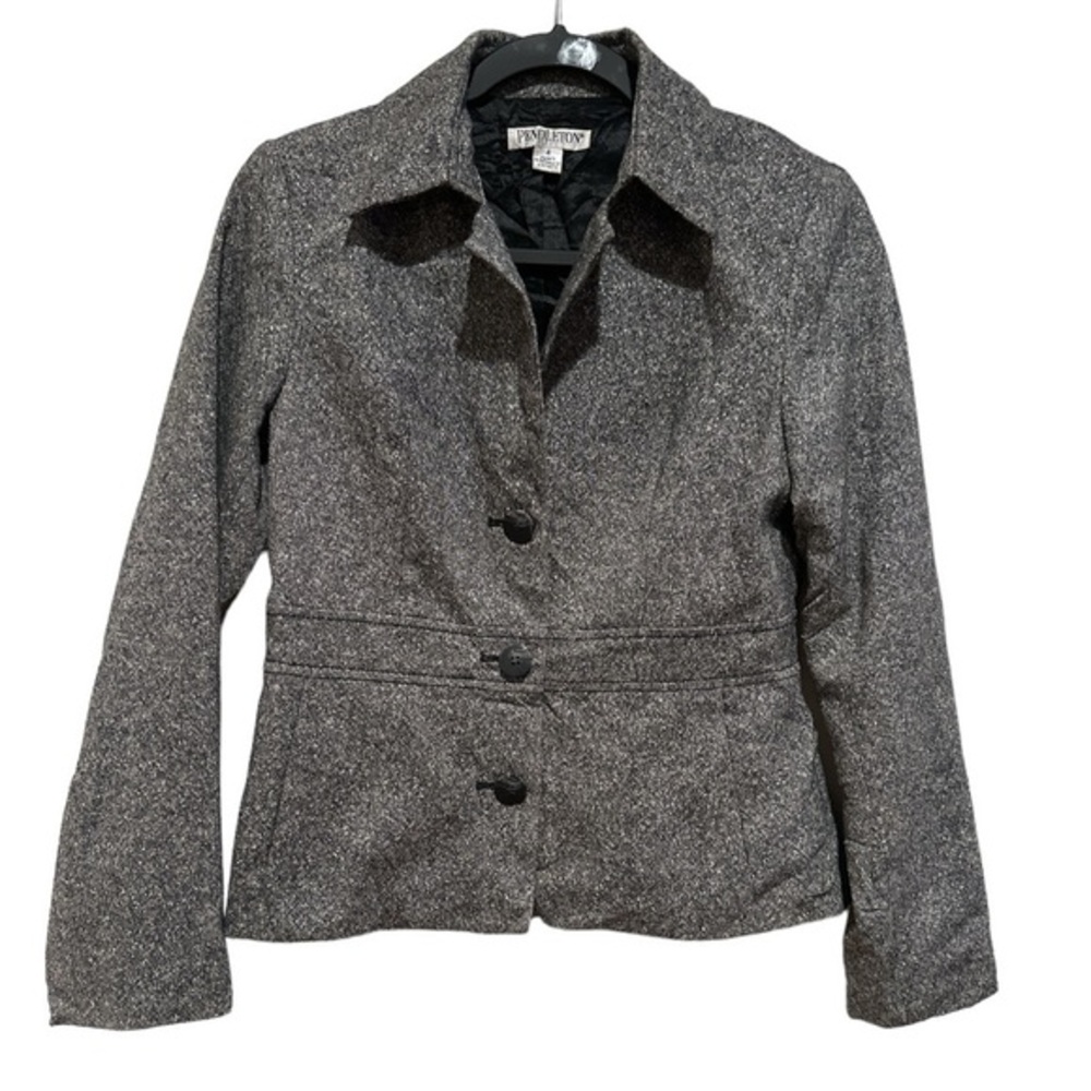 PENDLETON GREY WHITE BLAZER SUIT JACKET 4P